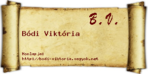 Bódi Viktória névjegykártya
