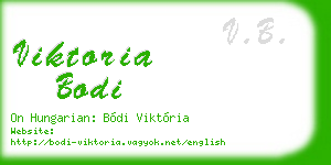 viktoria bodi business card